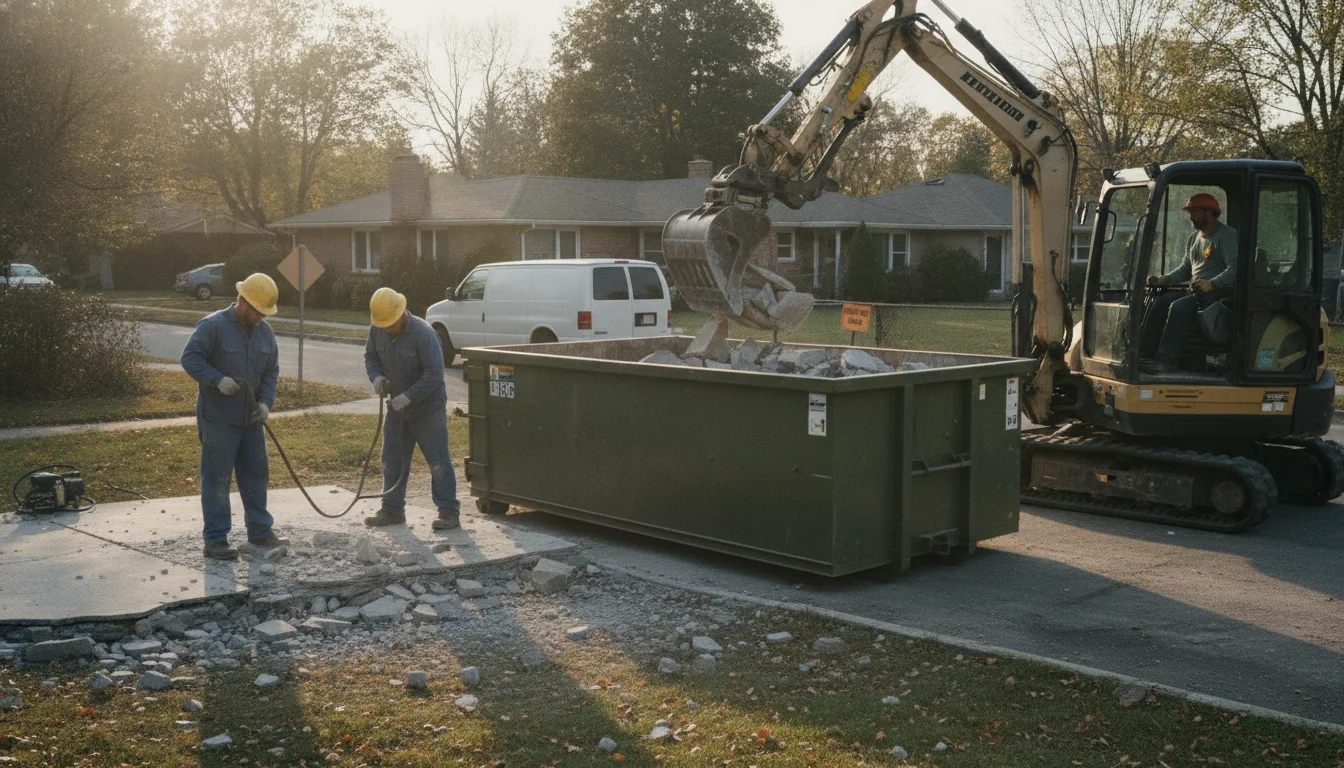 Concrete Disposal vs Dumpster Rental: The Better Fit in Brentwood